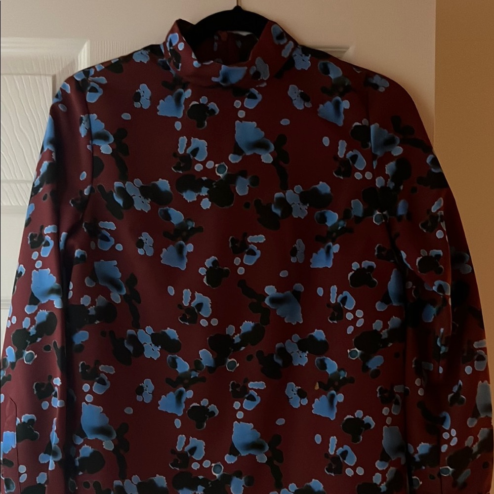 Floral High-Neck Blouse